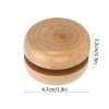 Kikumi 3 Pieces Wooden Yo Yo Crafts Handmade Record Color Mini Round DIY Baby Small Wooden Toys view 2