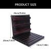 BUBEFSKD Multi Row Solid Wood Challenge Coin Display Stand Medals Display Case Organizers Rack Shelf For Collectors Veterans Day Wooden Coin Holder view 4