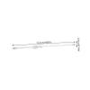 Totority Miniature Dollhouse Curtain Rod Heavy-Duty Alloy Decorative Window Pole DIY Ornamental Scale Curtain Decor for Mini Cabinet and Dollhouse Accessories view 2