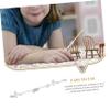 Totority Miniature Dollhouse Curtain Rod Heavy-Duty Alloy Decorative Window Pole DIY Ornamental Scale Curtain Decor for Mini Cabinet and Dollhouse Accessories view 3
