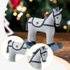 Luwecf Christmas Decoration Rocking Wood Base Lightweight Multifunctional for 12+ Months 9x3x10.2inch, Light Gray view 4