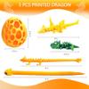 TJYZGXQ 5pcs,12" 3D Printed Dinosaur Eggs,Dragon Egg,Crystal Dragon Toys,Snake Eggs, T RexAnimals,Fidget Toy,Desk Executive ToyEaster Eggs Basket Stuffers,Toys for Boys Kids Teen 5-7 4-6 8-12 view 4