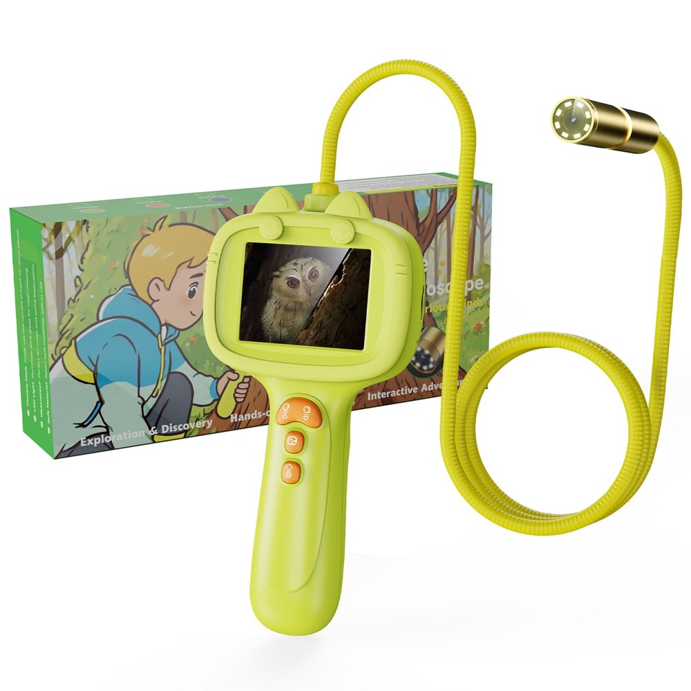 Borescope Camera Toy with Light for Kids, Waterproof STEM Explorer Scope, Fun Science Toy for Outdoor Nature, Perfect Birthday for Boys & Girls 4 5 6 7 8 9 10 Years Old