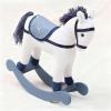 Luwecf Christmas Decoration Rocking Wood Base Lightweight Multifunctional for 12+ Months 9x3x10.2inch, White Blue view 2