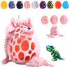 TJYZGXQ 5pcs,12" 3D Printed Dinosaur Eggs,Dragon Egg,Crystal Dragon Toys,Snake Eggs, T RexAnimals,Fidget Toy,Desk Executive ToyEaster Eggs Basket Stuffers,Toys for Boys Kids Teen 5-7 4-6 8-12 view 1