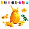 TJYZGXQ 5pcs,12" 3D Printed Dinosaur Eggs,Dragon Egg,Crystal Dragon Toys,Snake Eggs, T RexAnimals,Fidget Toy,Desk Executive ToyEaster Eggs Basket Stuffers,Toys for Boys Kids Teen 5-7 4-6 8-12 view 1