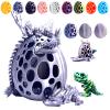 TJYZGXQ 5pcs,12" 3D Printed Dinosaur Eggs,Dragon Egg,Crystal Dragon Toys,Snake Eggs, T RexAnimals,Fidget Toy,Desk Executive ToyEaster Eggs Basket Stuffers,Toys for Boys Kids Teen 5-7 4-6 8-12 view 1