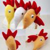 BUBEFSKD Chicken Headwear Rooster Headbands Bowtie Gloves Skirt Costume Set Animal Hair Hoop For Thanksgiving Day Costume Set Rooster Headbands Easter Headwear Animal Hair Hoop view 3