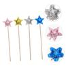 LALADEFIEE 4pcs Star Fairy Wands for Shiny Star-Shaped Fairy Rods Gold Silver Blue Pink for Birthday Parties Cosplay Dress Up Performances and Holiday Decorations view 3