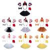 BUBEFSKD Chicken Headwear Rooster Headbands Bowtie Gloves Skirt Costume Set Animal Hair Hoop For Thanksgiving Day Costume Set Rooster Headbands Easter Headwear Animal Hair Hoop view 4
