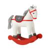 Colaxi Christmas Rocking Toy Desk Ornament for Seasonal Celebration Lightweight Multifunctional 9x3x10.2inch Wooden Base, Red White view 2