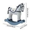DYNWAVE Christmas Rocking Toy Desk Ornament, Multipurpose Wooden Base 23x8x26cm, Light Gray view 2