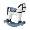 DYNWAVE Christmas Rocking Toy Desk Ornament, Multipurpose Wooden Base 23x8x26cm, White Blue view 1