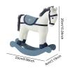 DYNWAVE Christmas Rocking Toy Desk Ornament, Multipurpose Wooden Base 23x8x26cm, White Blue view 2