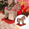 DYNWAVE Christmas Rocking Toy Desk Ornament, Multipurpose Wooden Base 23x8x26cm, Brown view 2