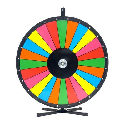 30 Inch Retro Color Tabletop Dry Erase Prize Wheel 30 Inch Desktop Spinning Wheel, Durable Wood, Balanced for Fair Odds, Trade Show Booth Raffle Party Event