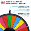30 Inch Retro Color Tabletop Dry Erase Prize Wheel  30 Inch Desktop Spinning Wheel, Durable Wood, Balanced for Fair Odds, Trade Show Booth Raffle Party Event view 3