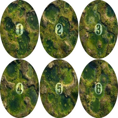 40K Neoprene Objective Marker Set - Chapter Approved 2025 - 7.57" (Blight)