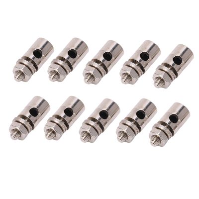 10PCS Stainless Steel RC Push Rod Connectors for 1.8mm 1.9mm 2.0mm 2.1mm Steel Wire, Adjustable Aircraft Pushrod Stoppers, Durable RC Plane Linkage Accessories