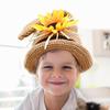 BUBEFSKD Handmade Crochet Children Witch Hat For Festival Halloween Thanksgiving Party Photoshoots Props Kids Pointed Handmade Crochet Witch view 3