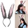 BUBEFSKD Kids Princess Hairbands Rabbits Ear For Halloween Birthday Photo Props Fun Headwear Cosplay Cartoon Rabbits Halloween Party Headband view 2