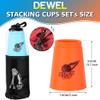 DEWEL Cup Stacking Game, 12 PC of Reaction Training Cups Speed Training Game (Red - Bule) view 2