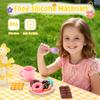 iAOVUEBY Silicone Tea Set for Toddlers, Tea Party Set for Little Girls, Kids Pretend Role Play Kitchen Toys, Toddler Girl Birthday Gifts Age 2-5 Year Old view 4