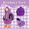 MIRJXB Desk Goose Outfits, Purple Hoodie and Backpack Set, 7 Inch Mini Desk Goose Clothes, Fall Themed Decor for Gooses Lovers and Coworkers view 2