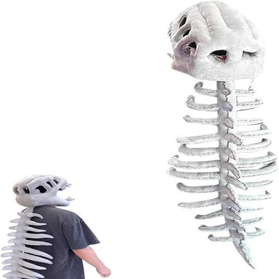 3D Dinosaur Skeleton Costume, Realistic Halloween T-Rex Outfit with Flexible Spine, Themed Cosplay Props (Extra Large)