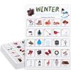 Hoolerry 30 Pcs Scavenger Hunt for Kids Road Trip Game Car Spring Summer Wedding Scavenger Hunt Cards Travel Activities Camping Games Outdoor Indoor Seek Activity for Kids Adults (Winter) view 1