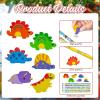 Cinrobiye 48 Pcs Christmas Dinosaur Gift Set Holiday Pencil Case Pouches Dino Pencils Erasers Xmas Party Supplies Stocking Stuffers Goody Bag Fillers Teacher Rewards Prizes Holiday Exchange Gifts view 4