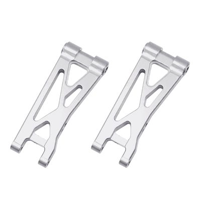 Aluminum Rear Suspension Arms for 1/24 Lo-si Micro B Micro-T Upgrades Parts Rc Car 2WD Buggy RTR LOS00007 Replace(Silver)