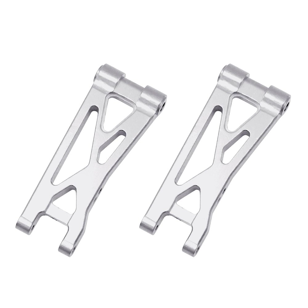 Aluminum Rear Suspension Arms for 1/24 Lo-si Micro B Micro-T Upgrades Parts Rc Car 2WD Buggy RTR LOS00007 Replace(Silver)