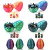 4pcs DND dice 3D Printed Dragon Egg (Four Dazzling Colors-B) view 1