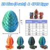 4pcs DND dice 3D Printed Dragon Egg (Four Dazzling Colors-B) view 2