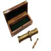 Antique Hand Carved Brass Twist Kaleidoscope for Adult and Kids || Vintage Look Kaleidoscope - Antique Finish with Leather Case view 2