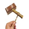 Antique Hand Carved Brass Twist Kaleidoscope for Adult and Kids || Vintage Look Kaleidoscope - Antique Finish with Leather Case view 3