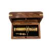 Antique Hand Carved Brass Twist Kaleidoscope for Adult and Kids || Vintage Look Kaleidoscope - Antique Finish with Leather Case view 4