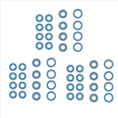 Compatible with Tamiya for TT-02 TT-02D 1/10 RC Car Upgrade Parts Modification Accessories 48PCS Sealed Ball Bearing Kit RC Car Accessories