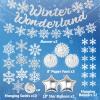 32Pcs Winter Wonderland Christmas Decorations, Winter Wonderland Decorations Snowflake Hanging Swirls Decoration Glittery Snowflakes Ornament Banner for Baby Shower Holiday Frozen Party Birthday Decor view 2