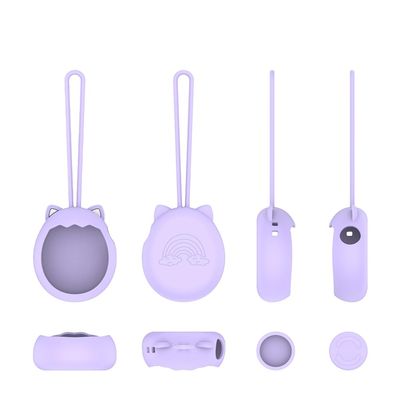 Silicone All-Around Protection Sleeve for Tamagotchi Paradise Virtual Electronic Pet Game Machine Protective Case Shell with Button Cover (Purple)