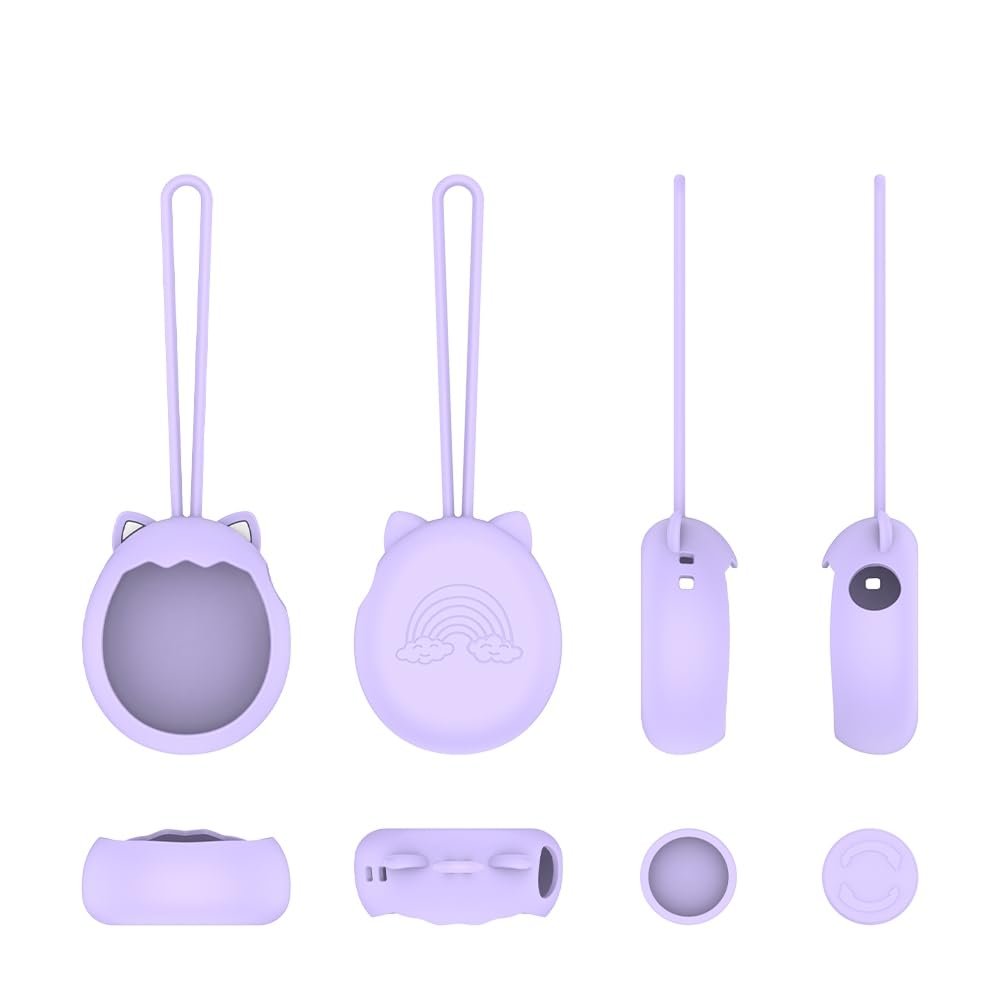 Silicone All-Around Protection Sleeve for Tamagotchi Paradise Virtual Electronic Pet Game Machine Protective Case Shell with Button Cover (Purple)