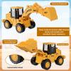 3-in-1 Excavator Bulldozer Engineering Semi-Truck Toy Set for Boy Gift Age 3 4 5 6 7 Large Transport Vehicle Road Trailer Truck Loader Kids Play Inertia Construction Toy Toddlers Digger Sound Light view 4