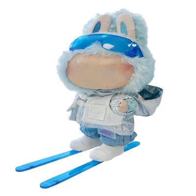 MOFABIA Clothes for 17cm Doll, 5 pcs Set Doll's Outfits Luxury Sports Skiing Shirt Pants Glasses Ski Boots Accessories Fashion Stylish Adorable Dolls Clothes (No Doll) (Luxury Skiing Blue)