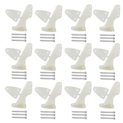 12Sets Nylon Control Horns 3 Holes Positions L20W14H29mm Control Horn for RC Airplane KT Model Plane Parts Accessories with M2x20mm Screws