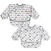 Tiny Twinkle Long Sleeve Bib for Babies & Toddlers | 2-Pack Waterproof Smock Bib for Eating | Machine Washable & Mess-Proof Feeding Essentials | Newborn Shower Gift (Cars,Flags,6-24M) view 1