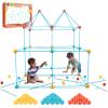 Bzseed Fort Building Kit for Kid DIY Play Tent STEM Construction Toys Fort Builder for Kids Indoor Outdoor Play Creative Gift for 4 5 6 7 8 9 10 11 12 Year Old Boy Girl Christmas Birthday Gift 140Pcs view 1
