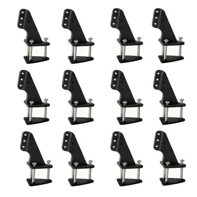 12 Sets Nylon Control Horns L20W14H29mm 3 Holes Positions for RC Airplane KT Model Plane DIY Parts Accessories with M2x20mm Screw