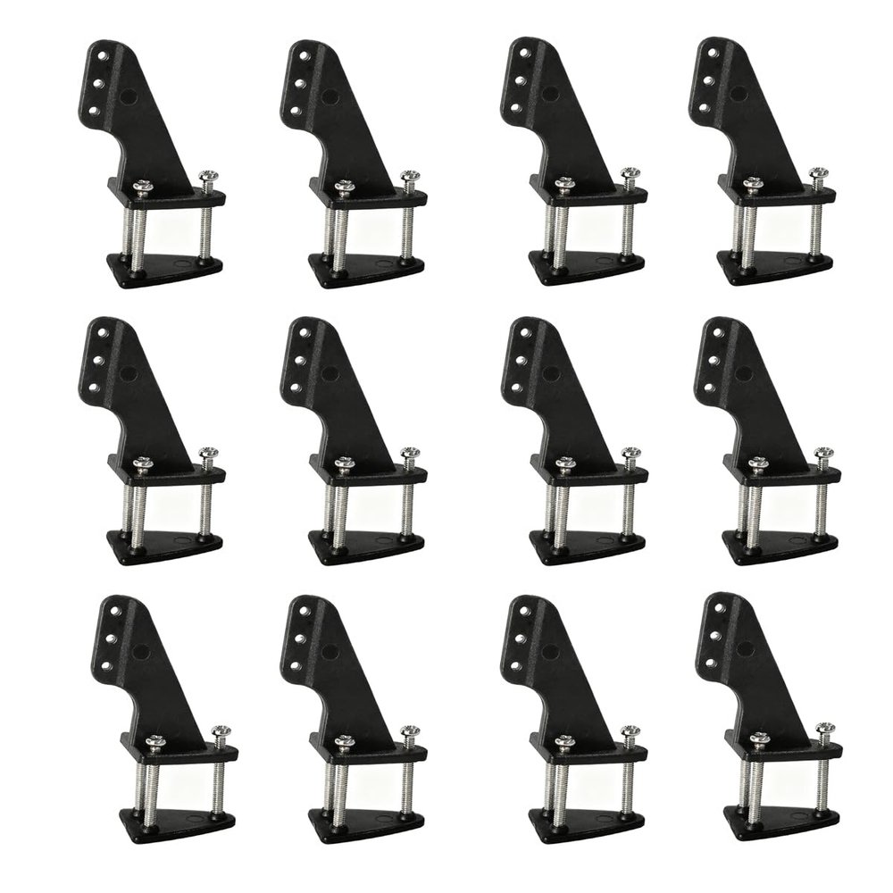 12 Sets Nylon Control Horns L20W14H29mm 3 Holes Positions for RC Airplane KT Model Plane DIY Parts Accessories with M2x20mm Screw