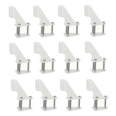 12Sets Nylon Control Horns 3 Holes Positions L20W14H29mm for RC Airplane KT Model Plane Parts Accessories with M2x16mm Screw